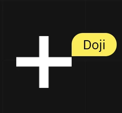 Der klassische Doji hat einen fast nicht vorhandenen Körper, mit Dochten auf beiden Seiten, die etwa gleich lang sind.